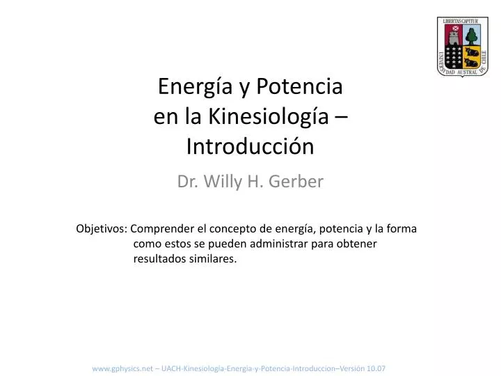 energ a y potencia en la kinesiolog a introducci n