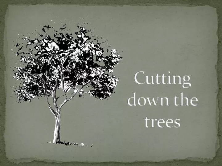 cutting down the trees
