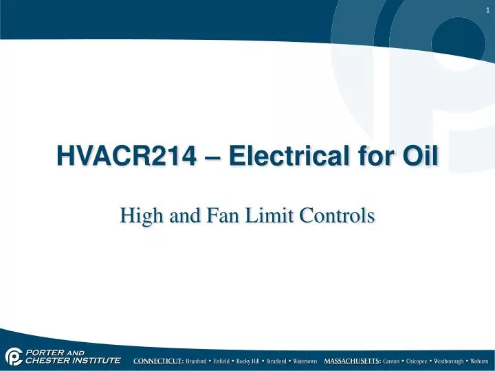 hvacr214 electrical for oil
