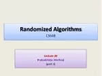 Randomized Algorithms CS648 - slide 1