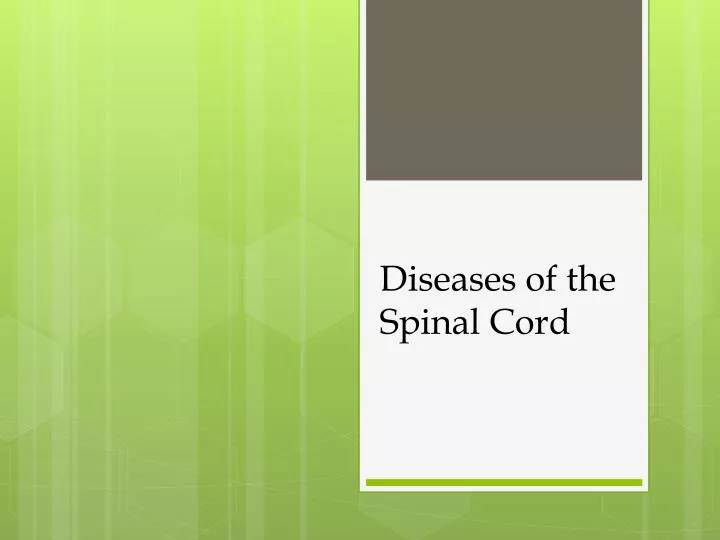 diseases of the spinal cord