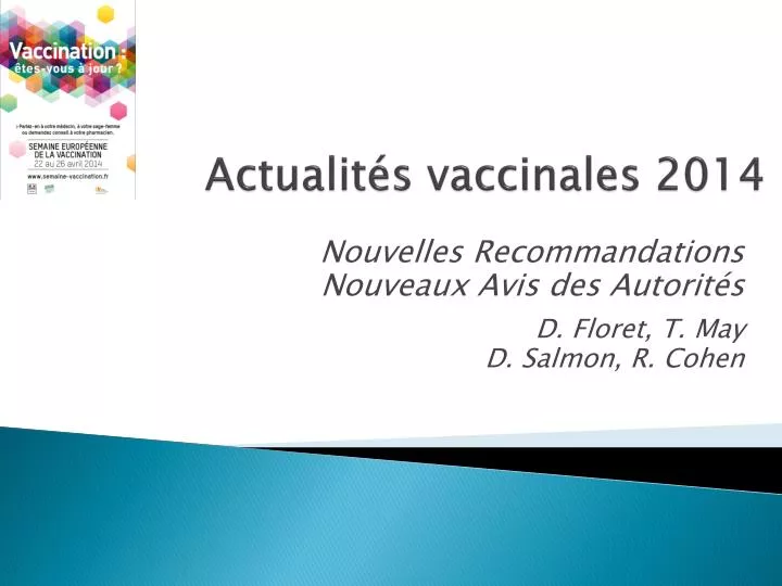 actualit s vaccinales 2014