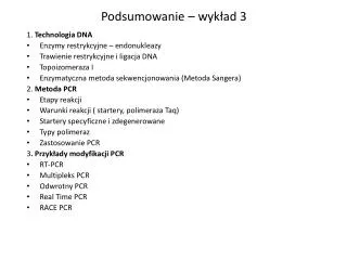 podsumowanie wyk ad 3