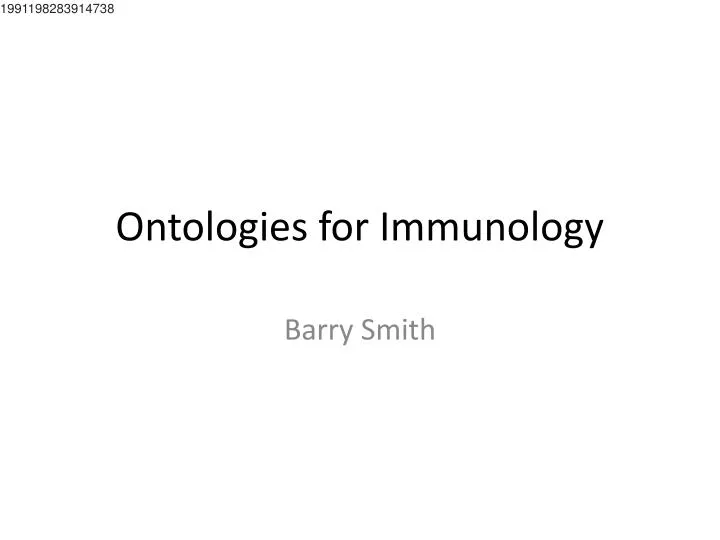 ontologies for immunology