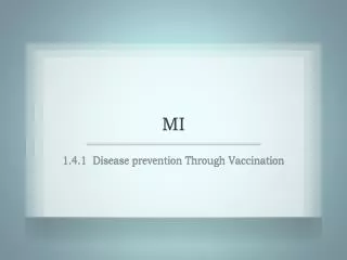 1.4.1 Disease prevention Through Vaccination