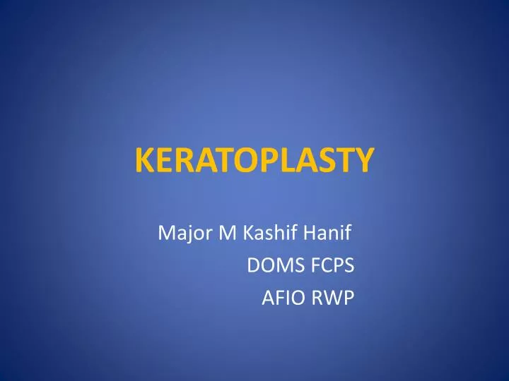 keratoplasty