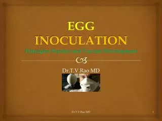 EGG INOCULATION Principles Practice and Vaccine Development