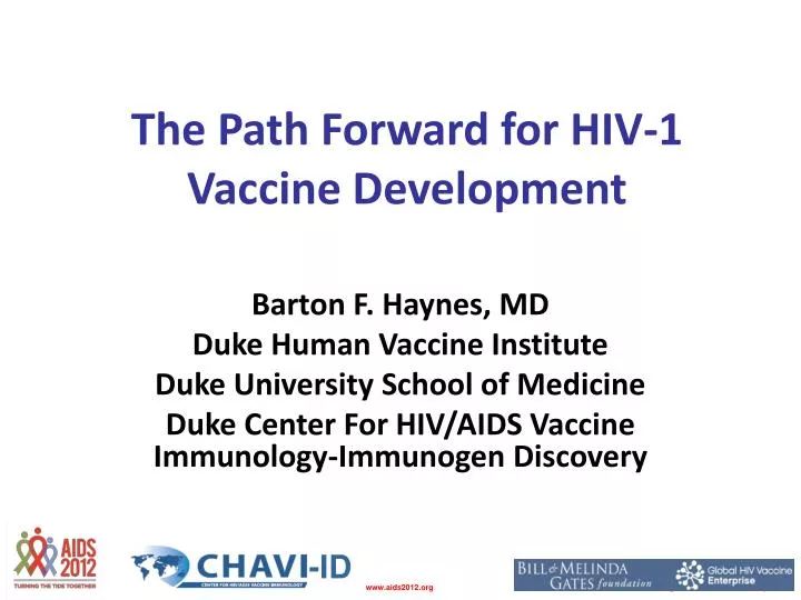the path forward for hiv 1 vaccine development