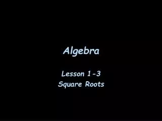 Algebra