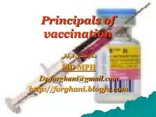 Principals of vaccination