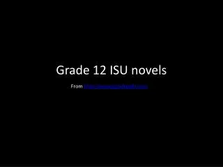 Grade 12 ISU novels