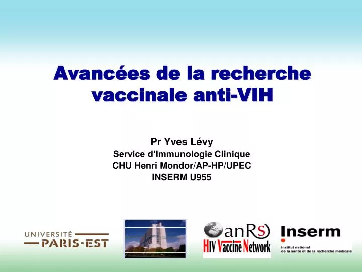avanc es de la recherche vaccinale anti vih