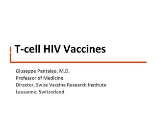 T-cell HIV Vaccines