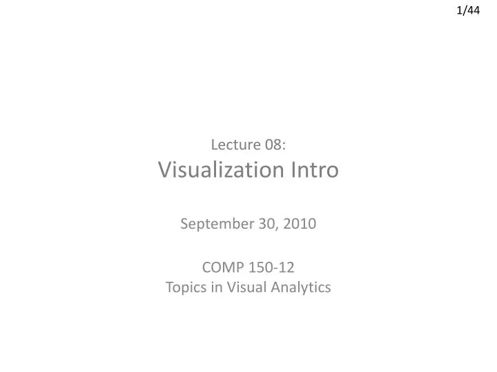 lecture 08 visualization intro