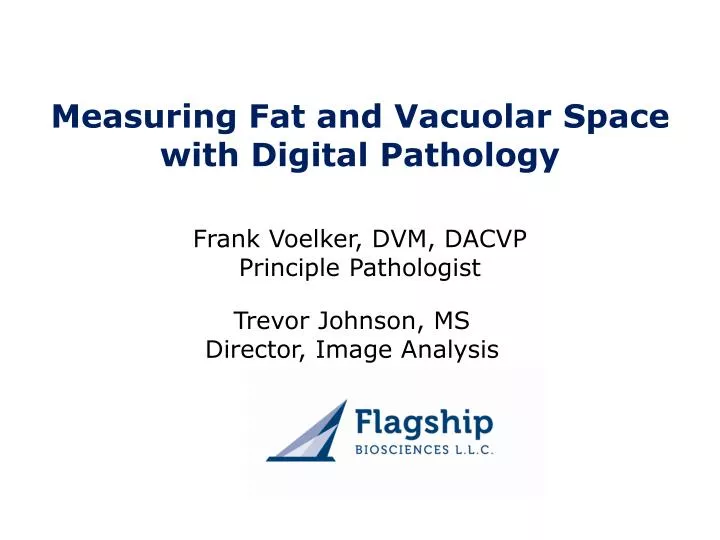 measuring fat and vacuolar space with digital pathology