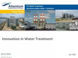 Innovation in Water Treatment