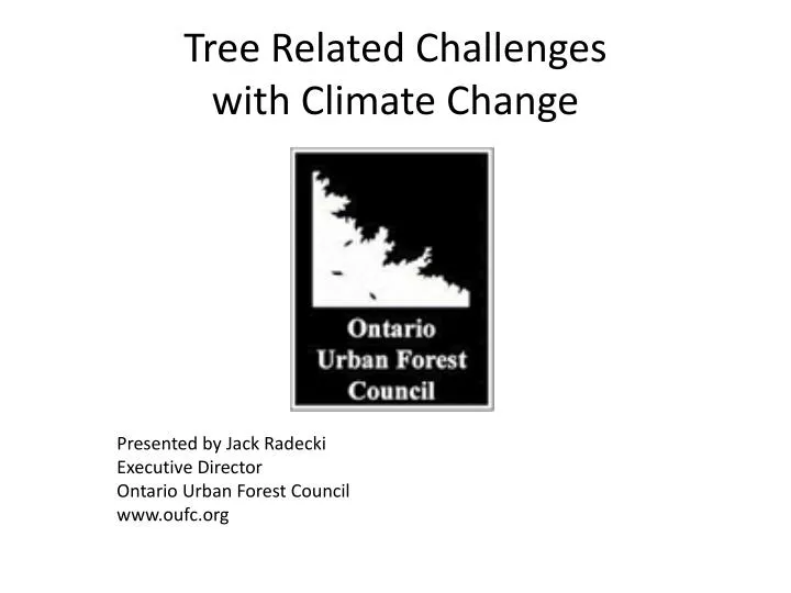 tree related challenges with climate change