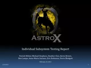 Individual Subsystem Testing Report