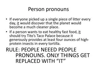 Person pronouns