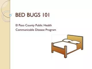 BED BUGS 101