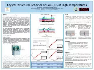 Abstract: 	High temperature structure of CoCu?O?