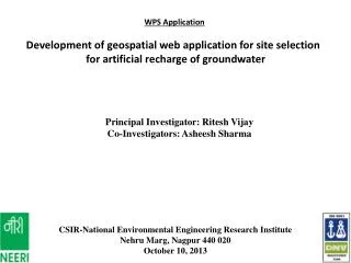 WPS Application Development of geospatial web application for site selection