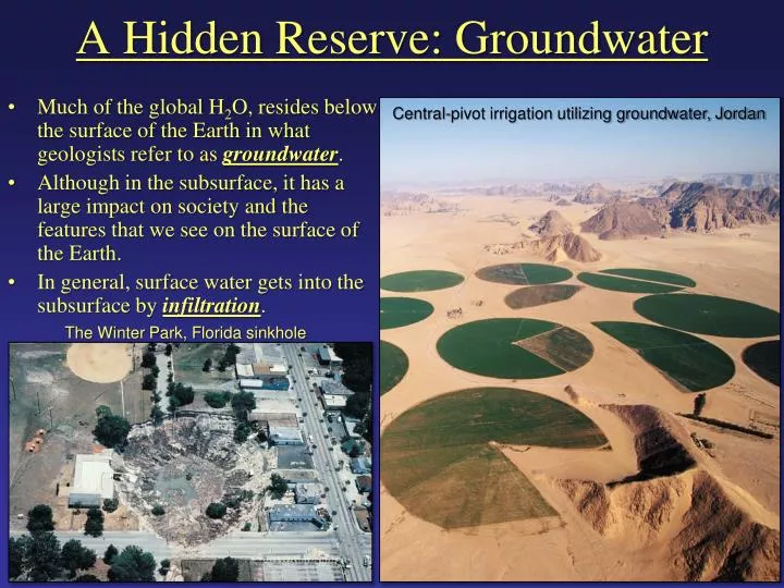 a hidden reserve groundwater