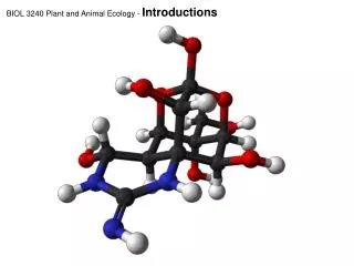 BIOL 3240 Plant and Animal Ecology - Introductions