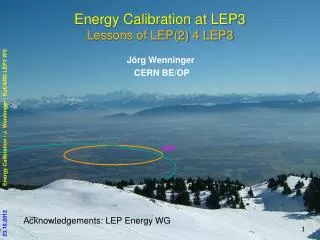 Energy Calibration at LEP3 Lessons of LEP(2) 4 LEP3