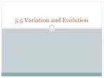 5.5 Variation and Evolution - slide 1