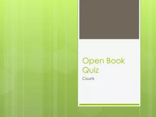 open book quiz