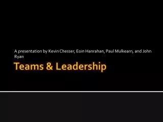 Teams &amp; Leadership