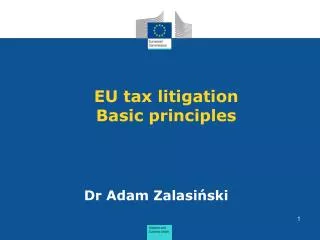 EU tax litigation Basic principles