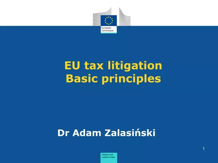 eu tax litigation basic principles