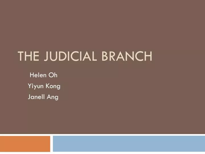 the judicial branch