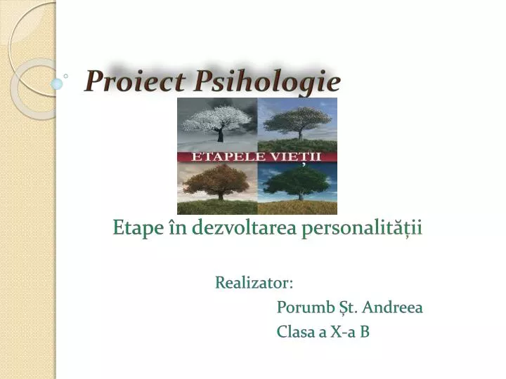 proiect psihologie