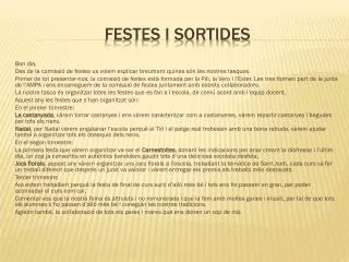 festes i sortides