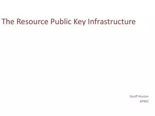 The Resource Public Key Infrastructure