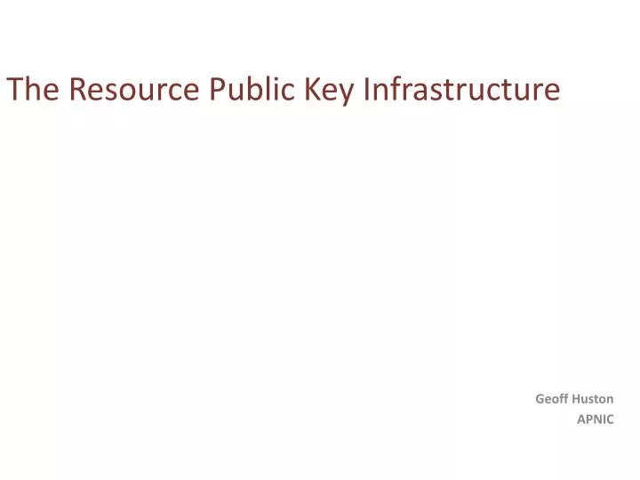 the resource public key infrastructure