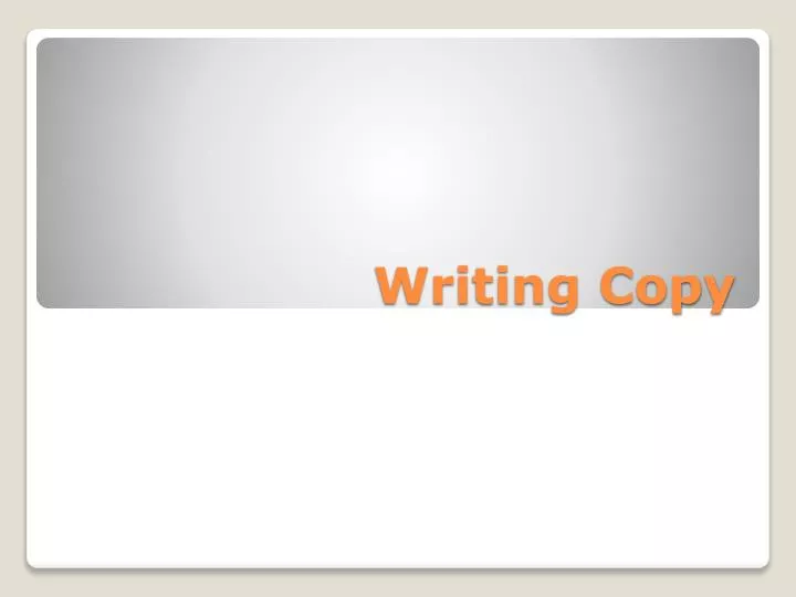 writing copy