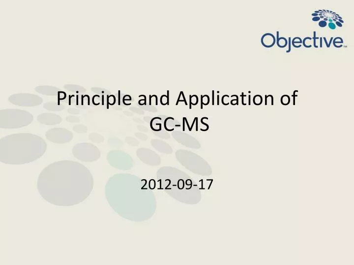 principle and application of gc ms