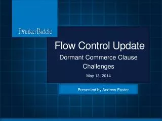 Flow Control Update