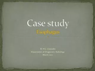 Case study Esophagus