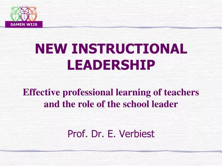 new instructional leadership