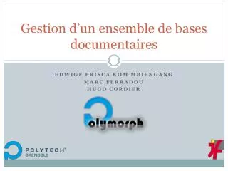 gestion d un ensemble de bases documentaires