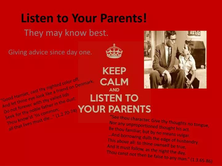 listen to your parents