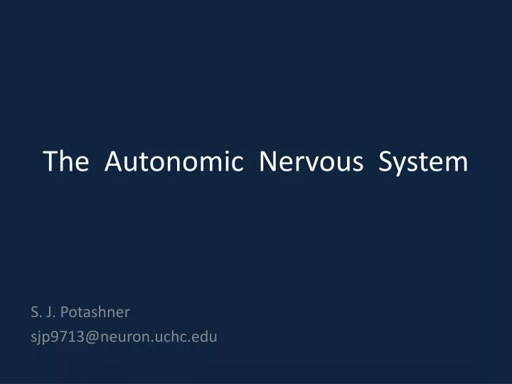 the autonomic nervous system