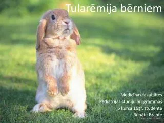 Tularēmija bērniem