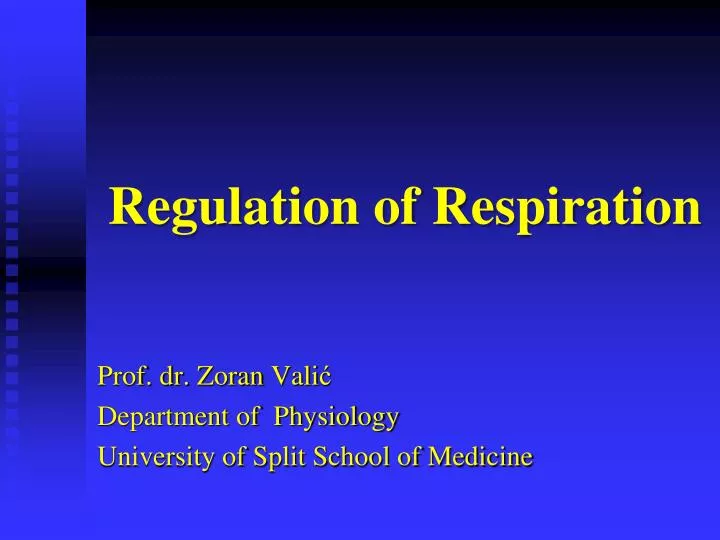 regulation of respiration
