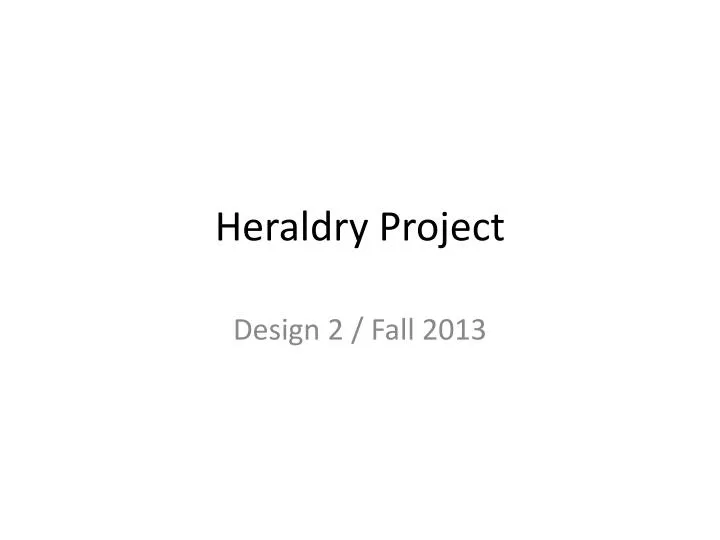 heraldry project